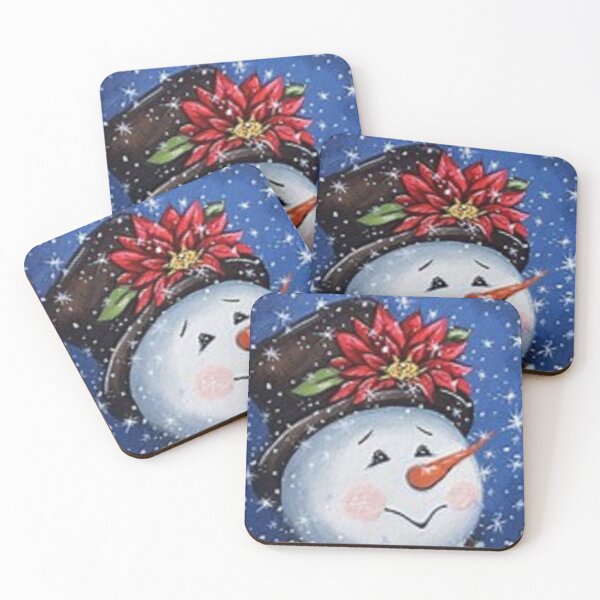 Item preview, Jolly Snowman With Black Hat And Carrot Nose print on gifts, decor, shirts and accessories. designed and sold by lduke47.