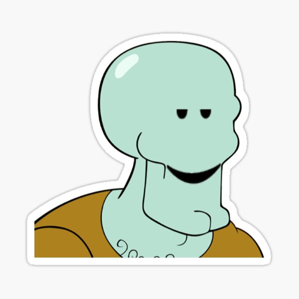 Roblox Squidward Sticker By Cassidylund Redbubble - roblox kylie jenner face