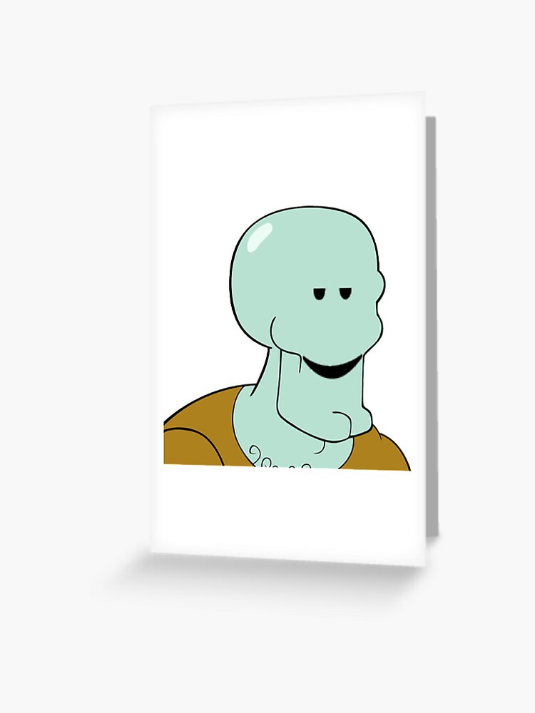 Roblox Squidward Greeting Card By Cassidylund Redbubble - water squidward face roblox squidward meme on