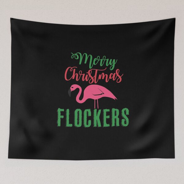 Item preview, Merry Christmas Flockers - Flamingos - Funny Christmas Shirt designed and sold by bkfdesigns.