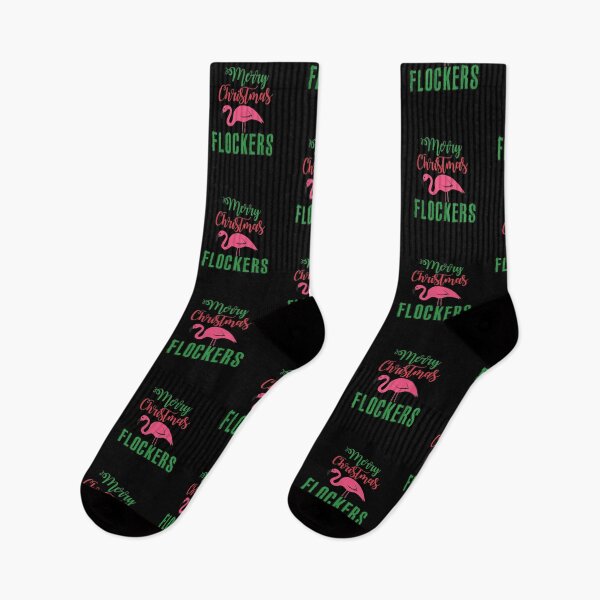 Item preview, Merry Christmas Flockers - Flamingos - Funny Christmas Shirt designed and sold by bkfdesigns.