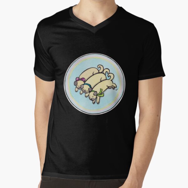 Snug as a Pug on a Rug V-Neck T-Shirt