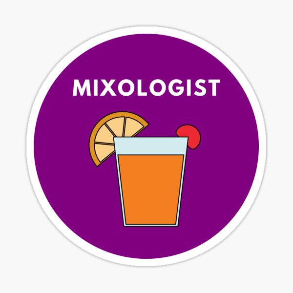 Cocktail Mixology Badge Sticker Sticker