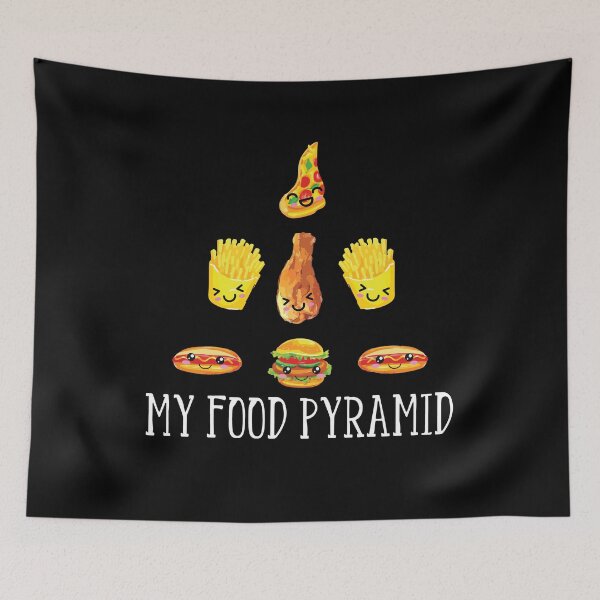 Item preview, National Fast Food Day My Food Pyramid Funny Worker Gift designed and sold by Dressed For  Duty.