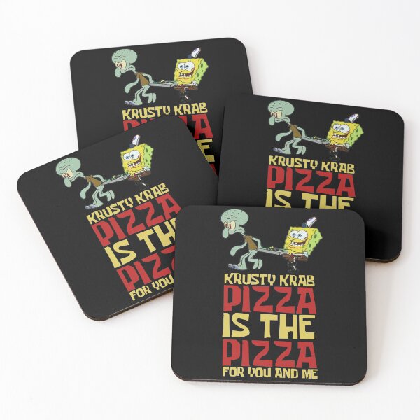 Krusty Krab Pizza Coasters (Set of 4)