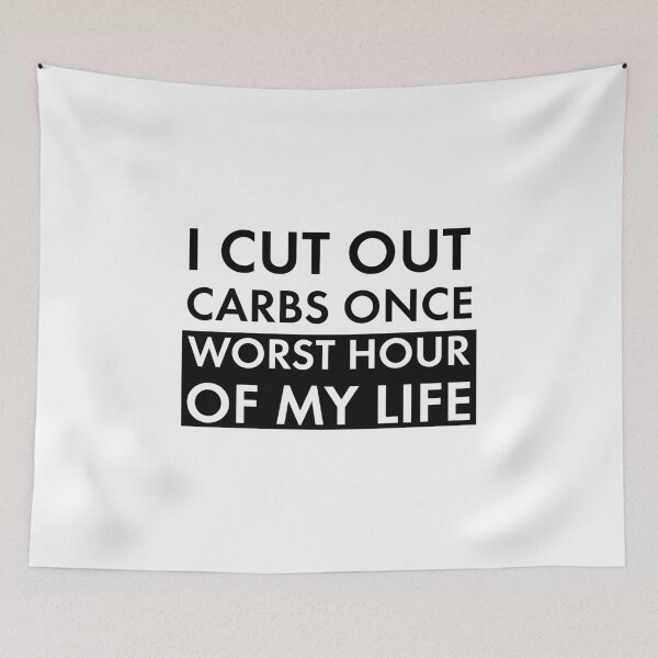 Item preview, Love Carbs Funny Diet Joke Carbohydrate Eat Humor Saying  designed and sold by CreatedByHeidi.