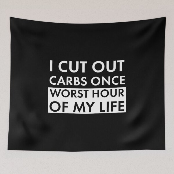 Item preview, Love Carbs Funny Diet Joke Carbohydrate Eat Humor Saying design designed and sold by CreatedByHeidi.