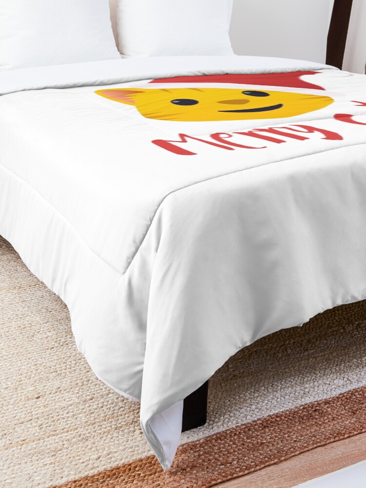 Alternate view of Merry Catmas emoji Comforter