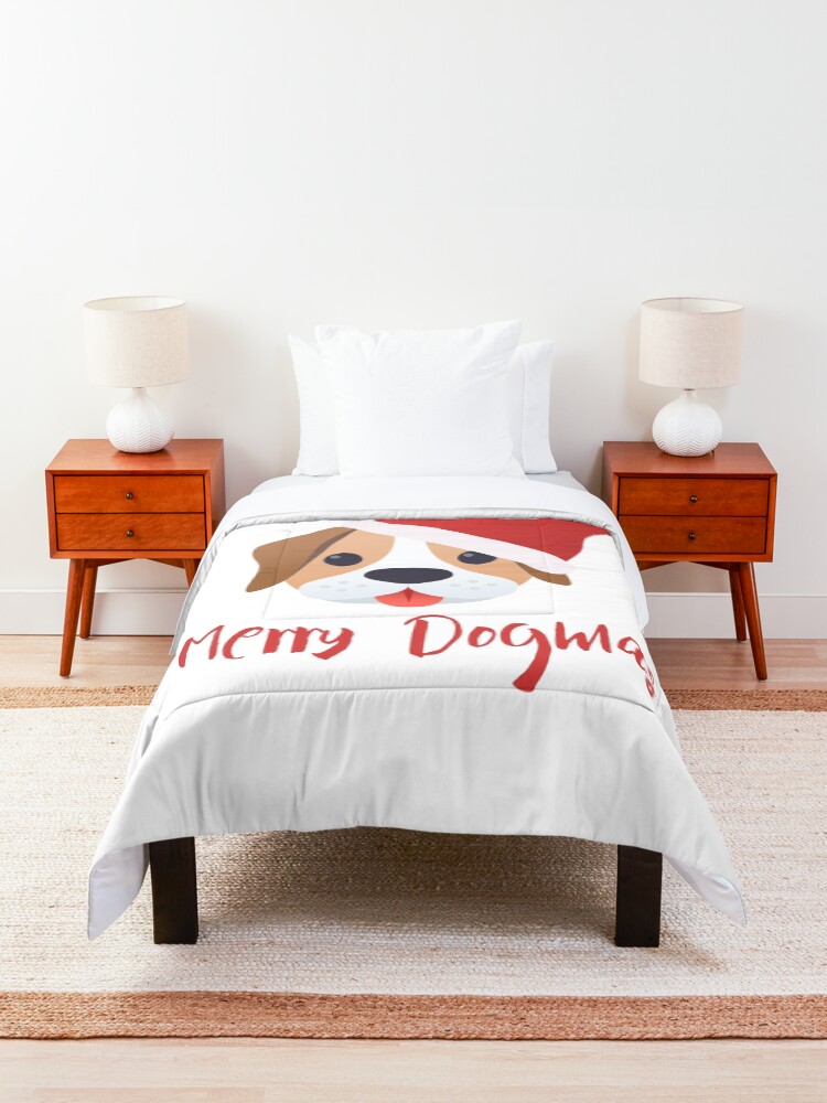 Alternate view of Merry Dogmas emoji Comforter