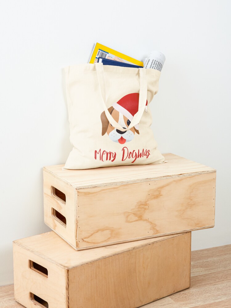 Alternate view of Merry Dogmas emoji Tote Bag