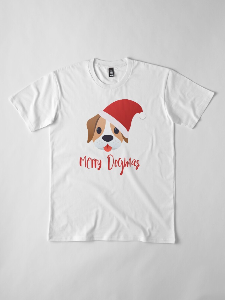 Alternate view of Merry Dogmas emoji Premium T-Shirt
