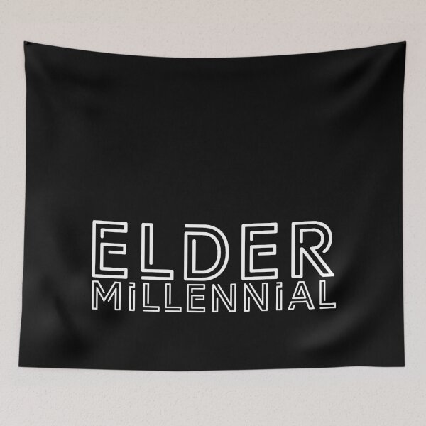 Item preview, Elder millennial - white text designed and sold by gingerlouls.