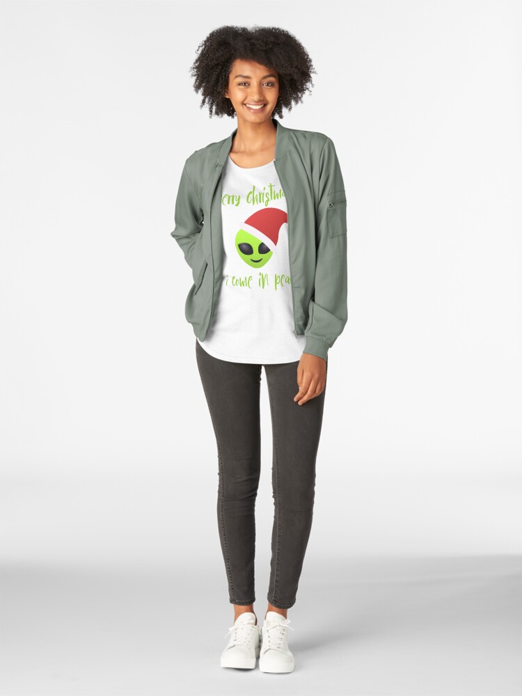 Alternate view of merry christmas, i come in peace Premium Scoop T-Shirt