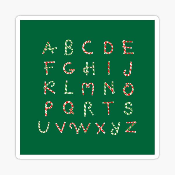 Christmas ABC Lollipops Sticker