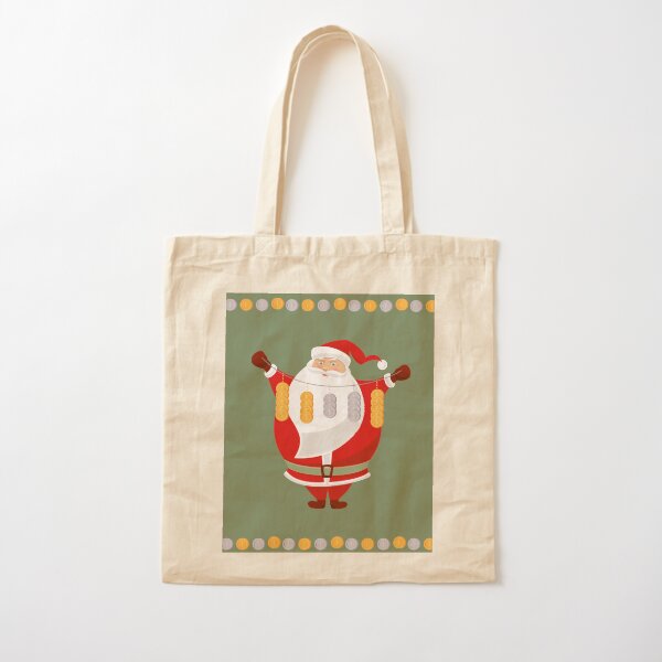 Lucky Santa Claus Cotton Tote Bag
