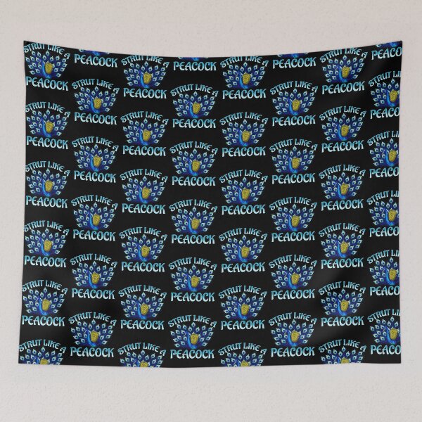 Item preview, Cute Strut Like a Peacock Strong Self Confidence Tile Pattern designed and sold by perfectpresents.