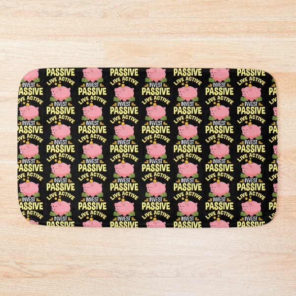 Item preview, Live Active Invest Passive Piggybank Investing Tile Pattern designed and sold by perfectpresents.