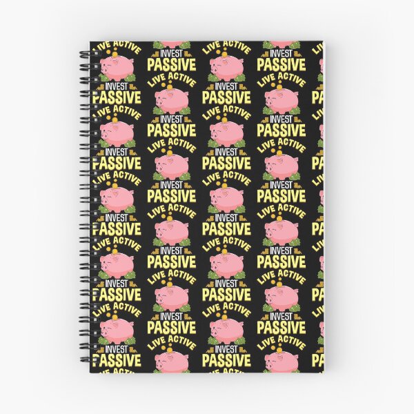 Item preview, Live Active Invest Passive Piggybank Investing Tile Pattern designed and sold by perfectpresents.