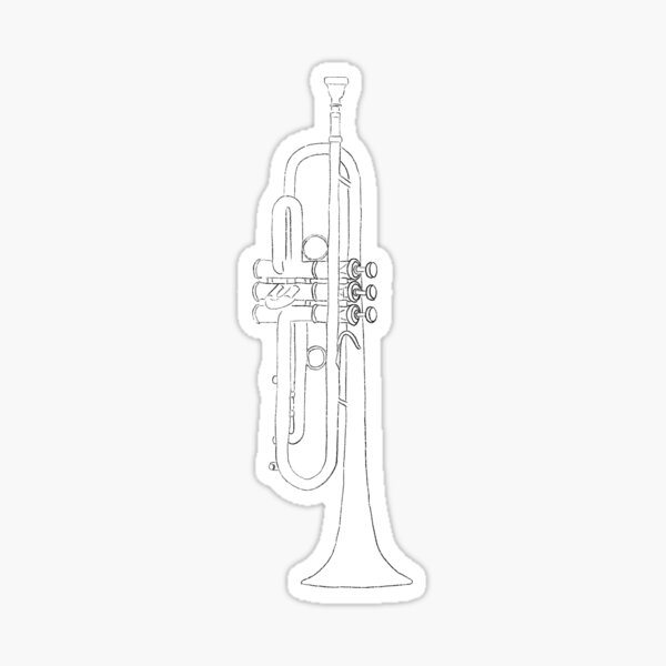 “Trumpet” Sticker for Sale by linesbymichelle | Redbubble