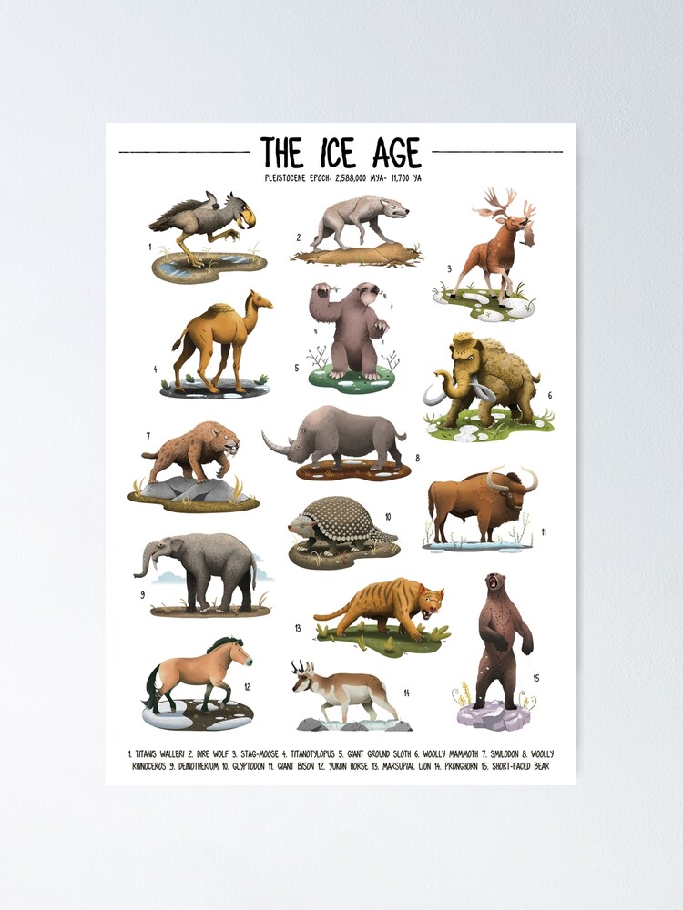 ice age animals list with pictures