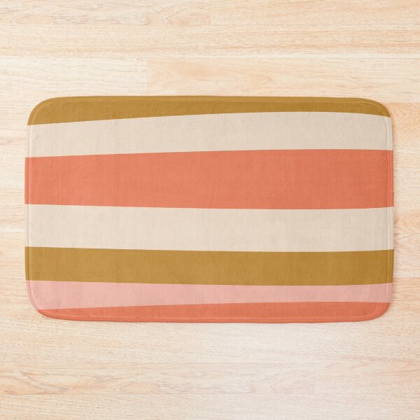 Item preview, Groovy Stripes in Ochre and Millennial Blush Pink. Minimalist Color Block Design designed and sold by kierkegaard.