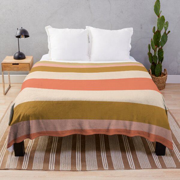Item preview, Groovy Stripes in Ochre and Millennial Blush Pink. Minimalist Color Block Design designed and sold by kierkegaard.
