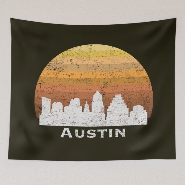 Item preview, Austin Skyline (distressed white) designed and sold by Dan Brady.