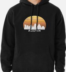 Austin Skyline (distressed white) Pullover Hoodie