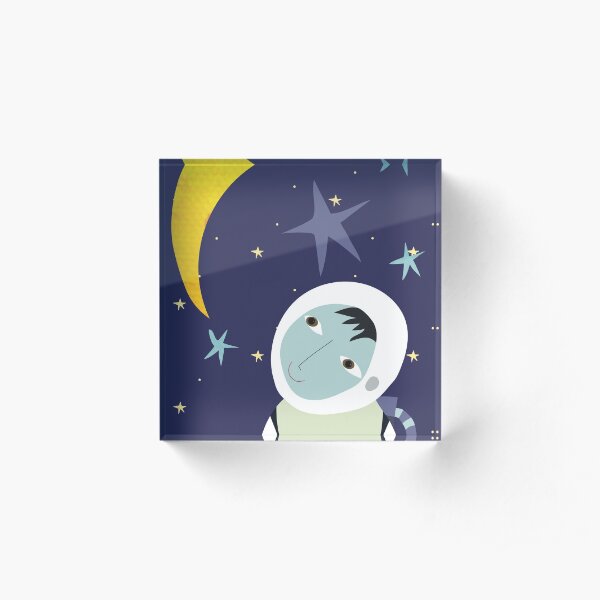 Space Walk Acrylic Block