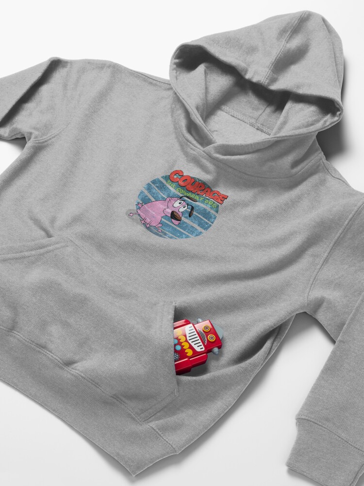 Alternate view of Courage the Cowardly Dog Kids Pullover Hoodie