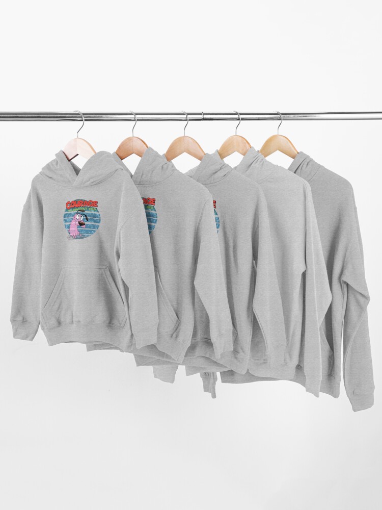 Alternate view of Courage the Cowardly Dog Kids Pullover Hoodie