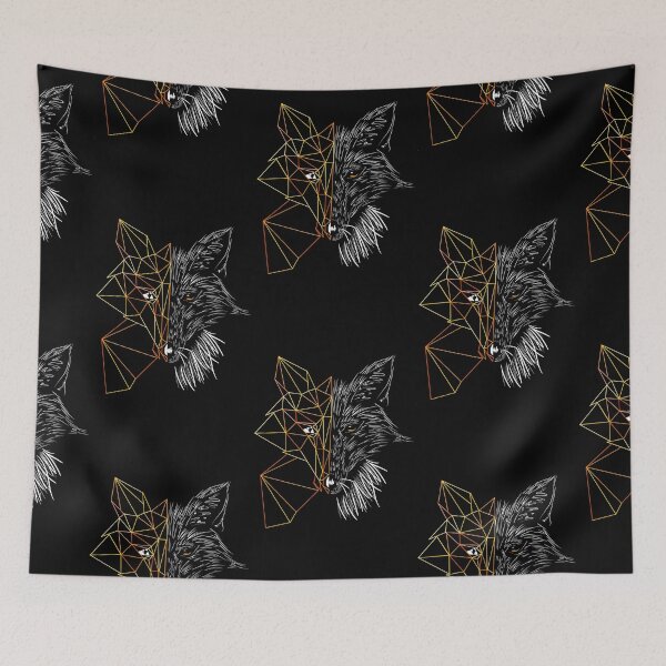 Item preview, Geometric Fox, black  designed and sold by Krystal  Thomas.