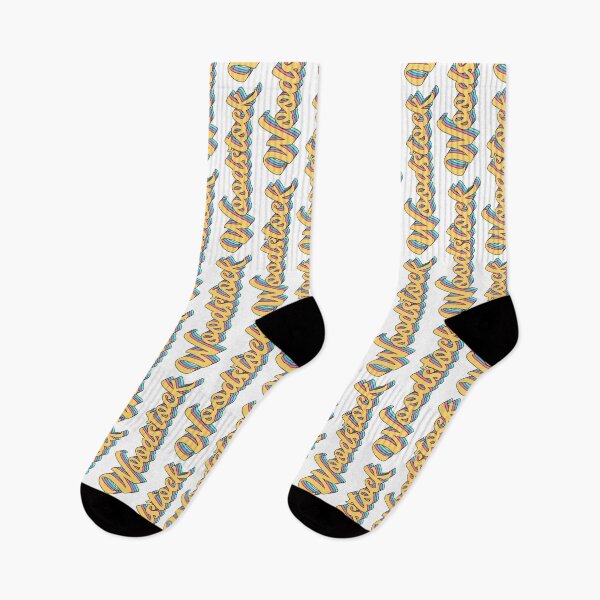 Item preview, Woodstock Retro Yellow Script designed and sold by modeoftravel.