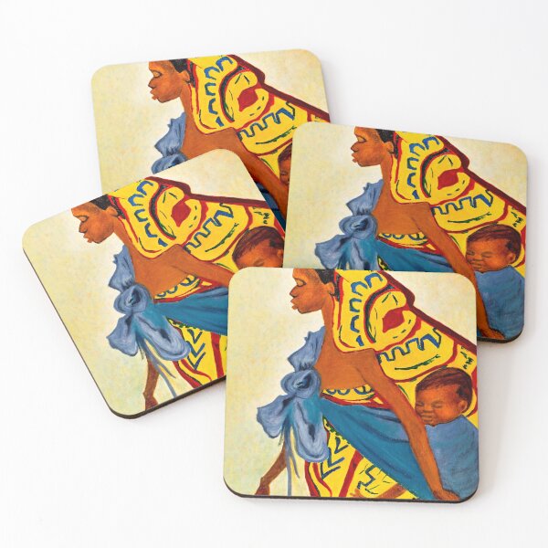 Mama Toto African Mother and Child Coasters (Set of 4)