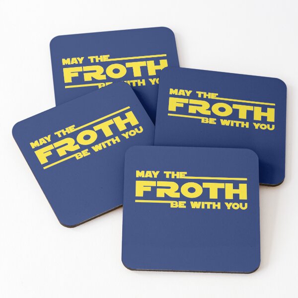 Item preview, MAY THE FROTH BE WITH YOU MOVIE QUOTE PARODY designed and sold by azamaniacox.