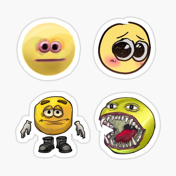 Cursed Emoji Set Sticker By Evumango Redbubble