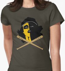 Baseball Furies Skull & Crossbones Women's Fitted T-Shirt