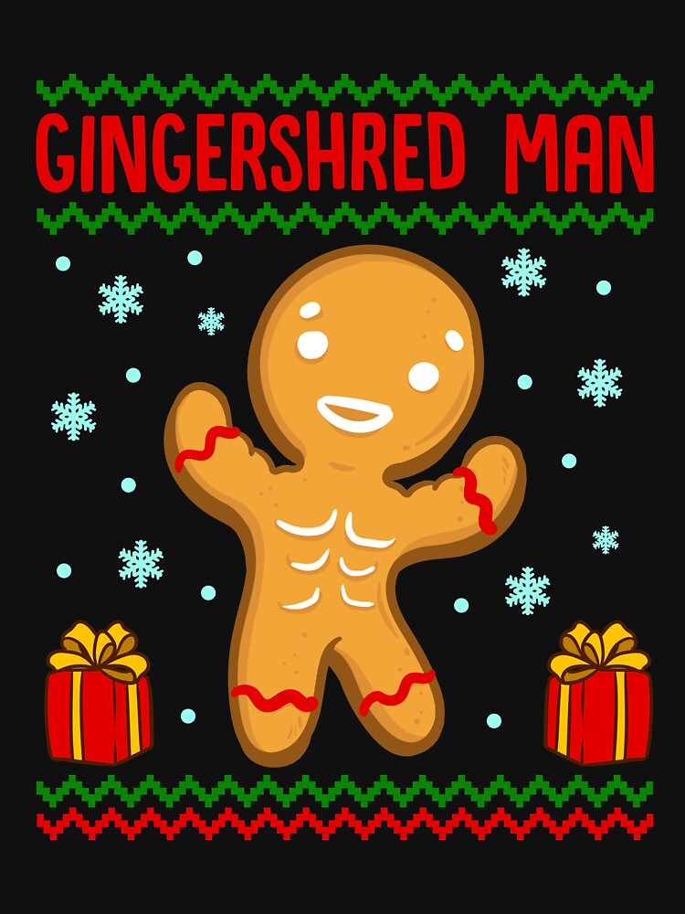 Discover Gingershred Man a Cute Buff Christmas Gingerbread Man Classic T-Shirts