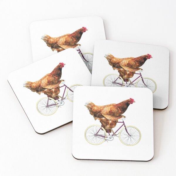 Item preview, Quirky Chicken Riding Bicycle designed and sold by RamiBeans.