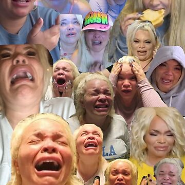 Artwork thumbnail, Trisha Pastas crying on her kitchen floor collage by memekween