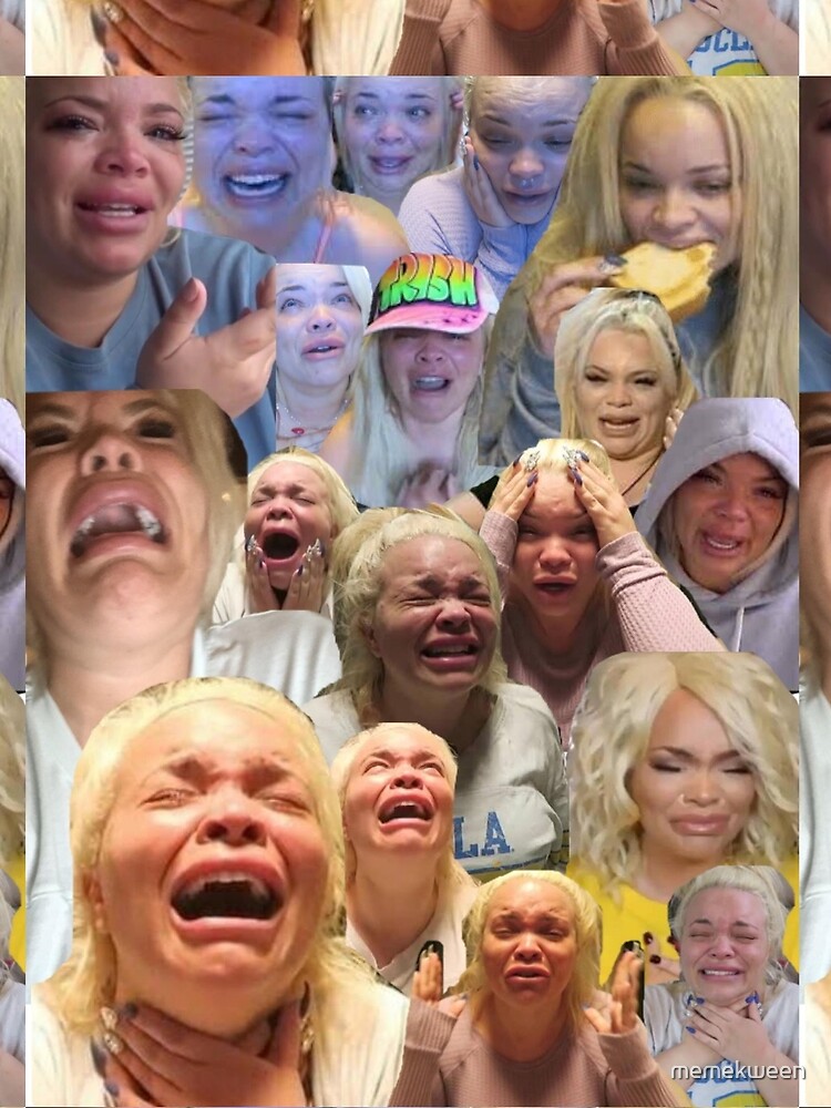 Thumbnail 5 of 5, Graphic T-Shirt, Trisha Pastas crying on her kitchen floor collage designed and sold by memekween.