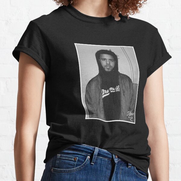 Black and White J. Cole Photo Signature Classic T-Shirt