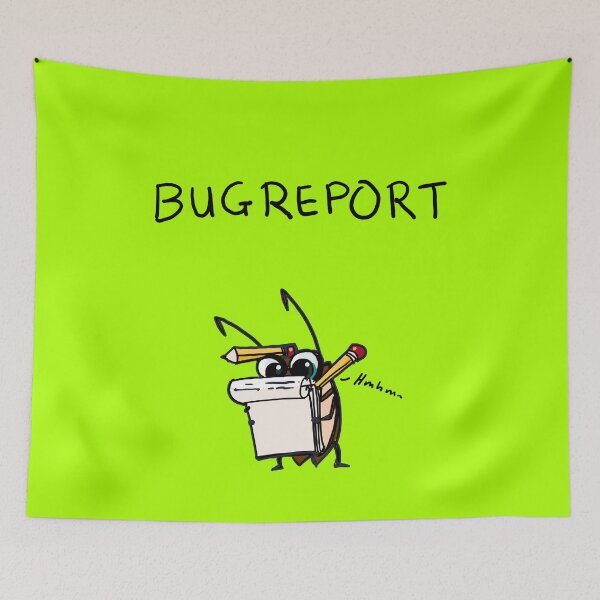 Item preview, coder shirt bug report designed and sold by avogel.