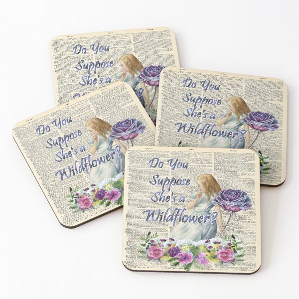 Item preview, Do You Suppose She's a Wild Flower? - Alice In Wonderland - Vintage Dictionary Page designed and sold by maryedenoa.