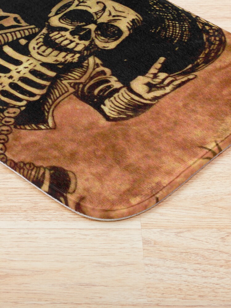 Alternate view of Posada Day of the Dead Outlaw Bath Mat