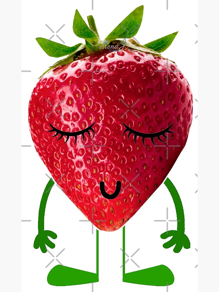 "Strawberry Person" Poster by ellenaJdesign Redbubble