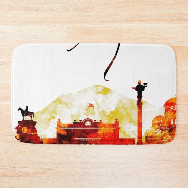 Item preview, Sofia Bulgaria Red Yellow Skyline designed and sold by DimDom.