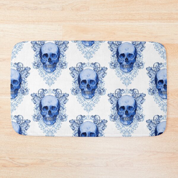 Item preview, Blue Ornate Skull designed and sold by ShayneoftheDead.