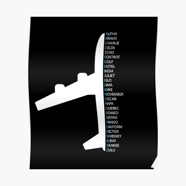 Phonetic Alphabet Pilot Air Traffic Controller Poster