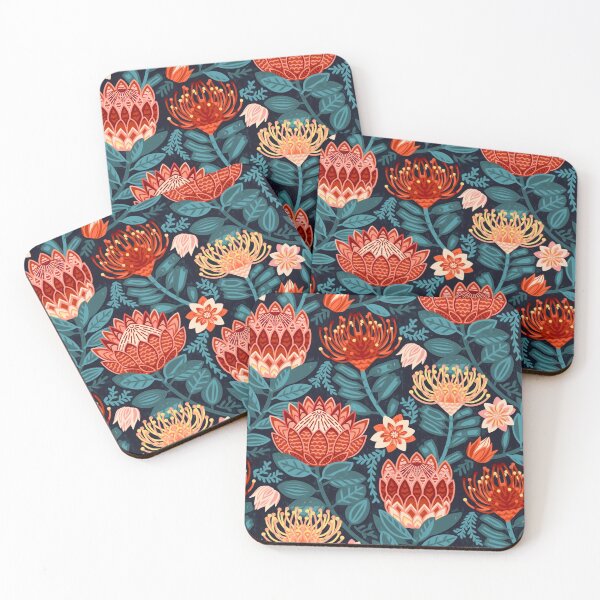 Item preview, Protea Chintz - Navy designed and sold by TigaTiga.
